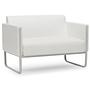 ARUBA 2-seater sofa faux leather white 1