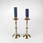 2x Vintage Kerzenständer Metall Messing Gold 2