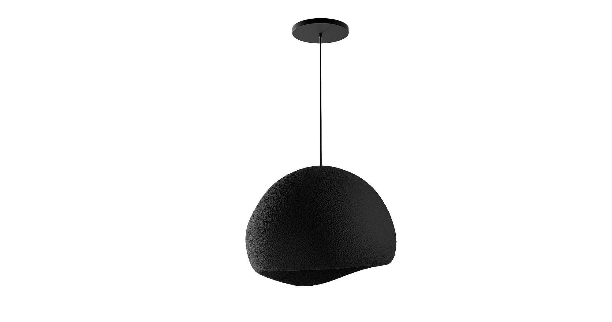 1-Flammig Wabi Sabi Kurai Pendelleuchte Schwarz 6