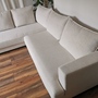 Tribeca Ecksofa Links Stoff Weiß Creme 2