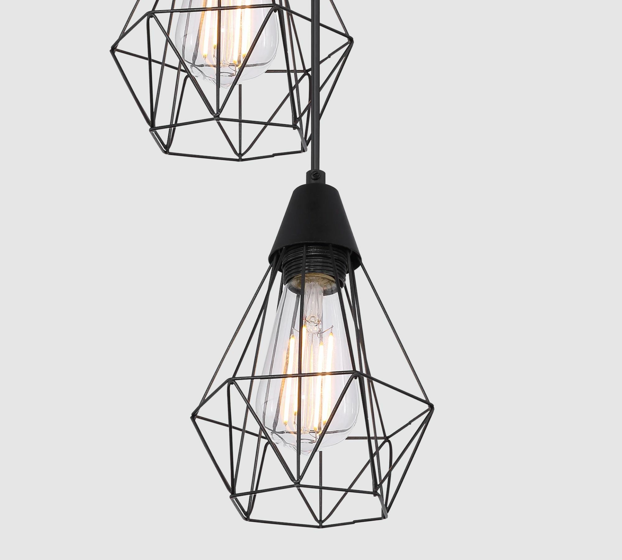 3-light pendant lamp iron black 2