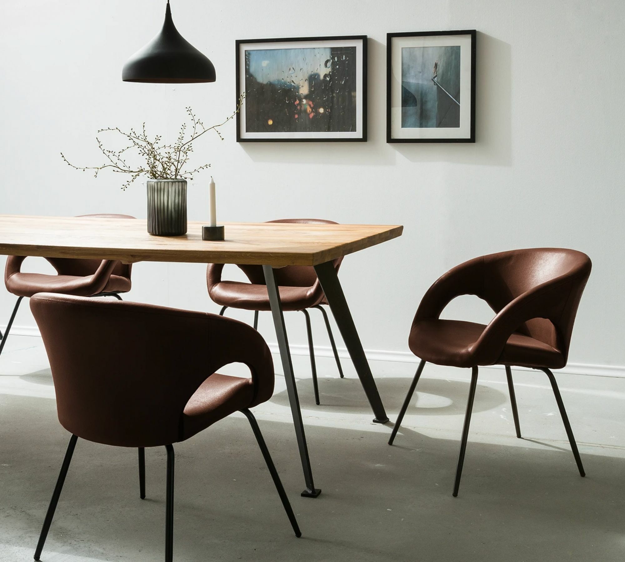 Armlehnstuhl mit Bezug aus Lederimitat Braun 0