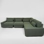 Trent Ecksofa Baumwolle Leinen Olive 1