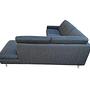 Ecksofa mit Hocker Dunkelgrau 5