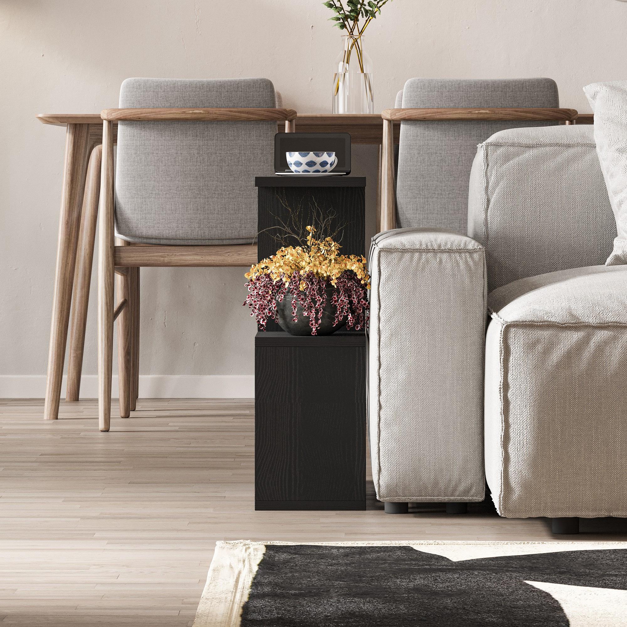 Homemania Couchtisch Holzfurnier Schwarz 2