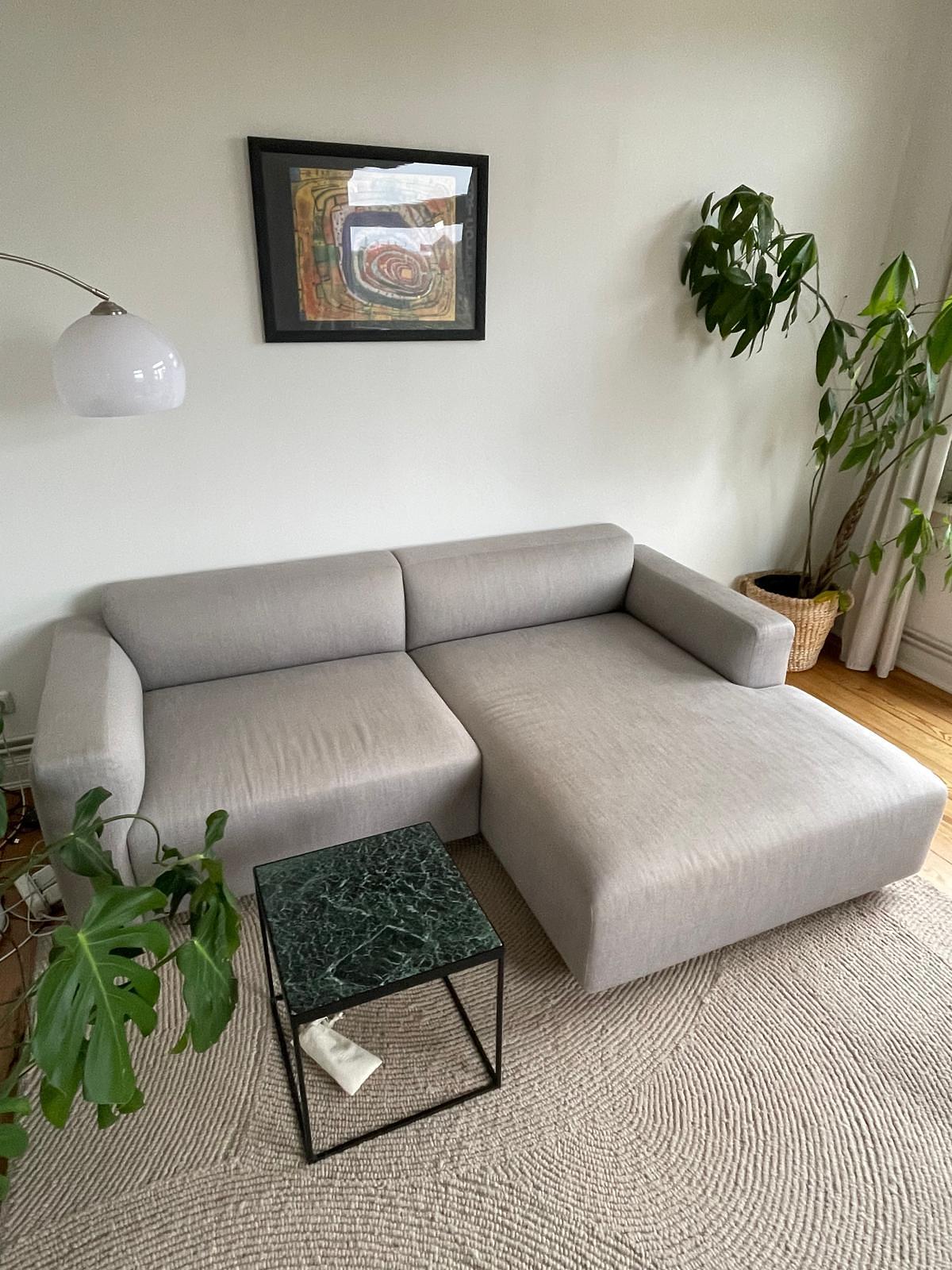 Develius 2-Sitzer Ecksofa Grau 0