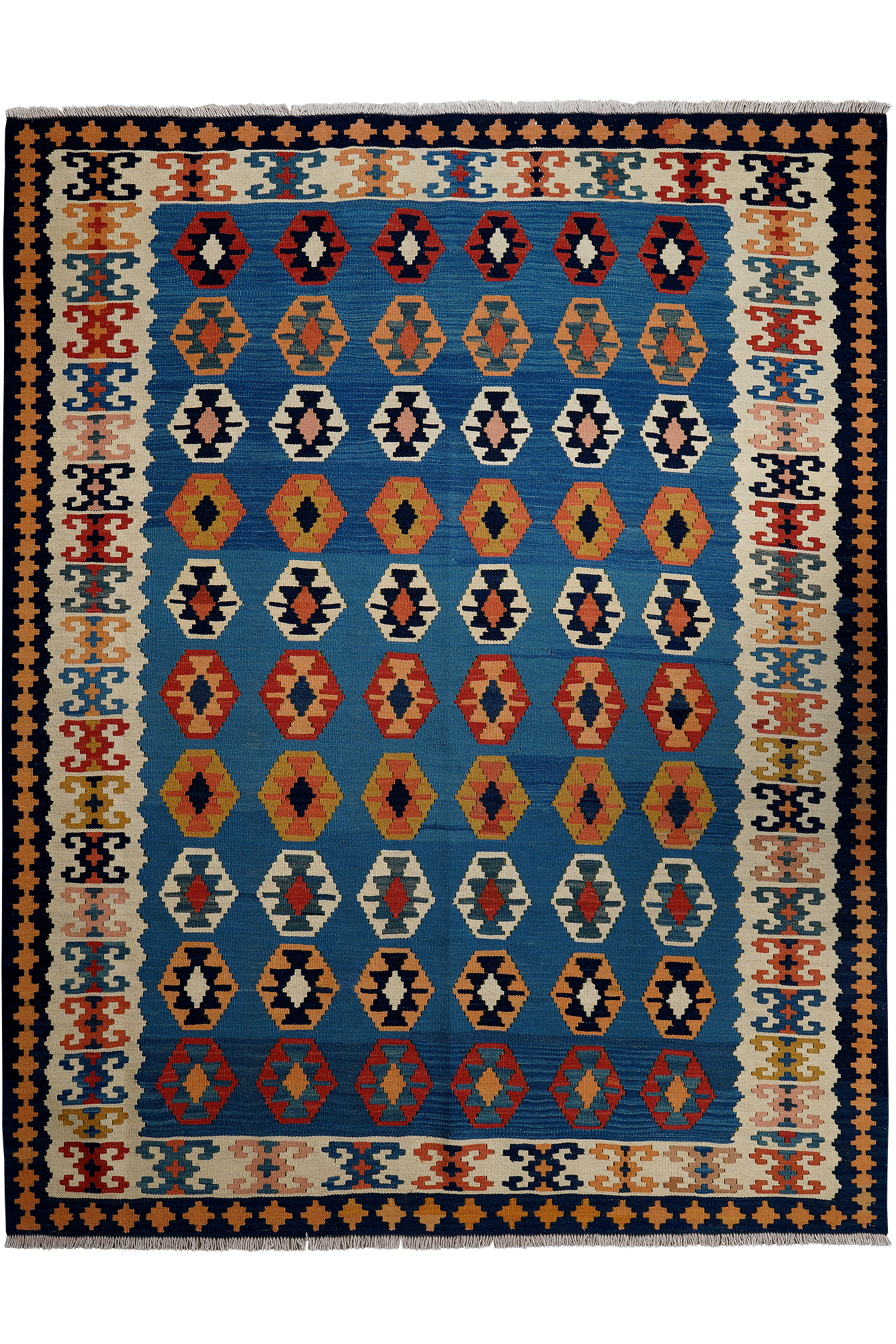 Kilim Gashgai Teppich Mehrfarbig 0