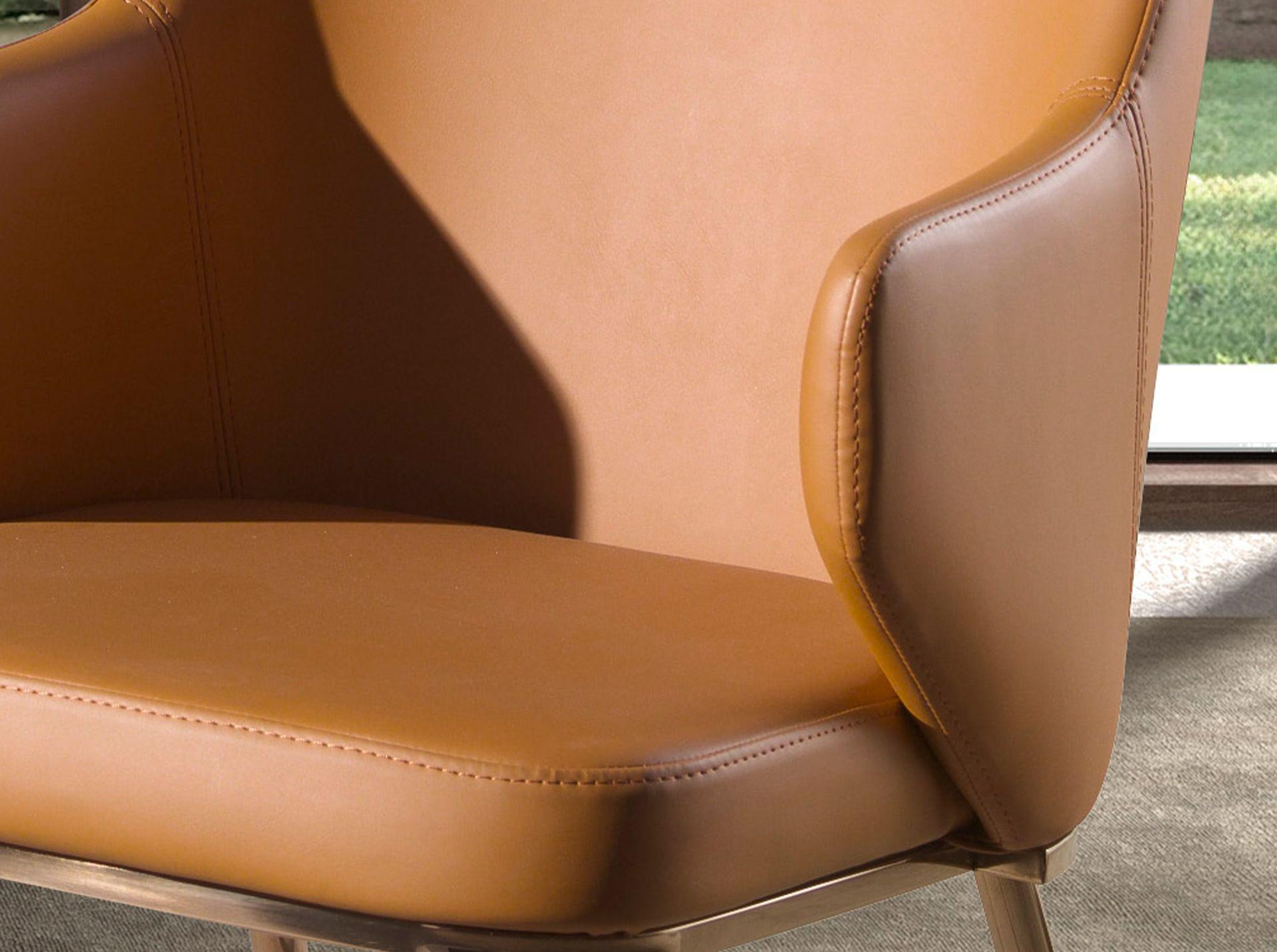 Armchair Faux Leather Brown 4