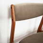 4x Vintage Stuhl Teakholz Samt Braun 1960er Jahre 4