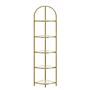 Corner shelf Poygan glass metal gold 4