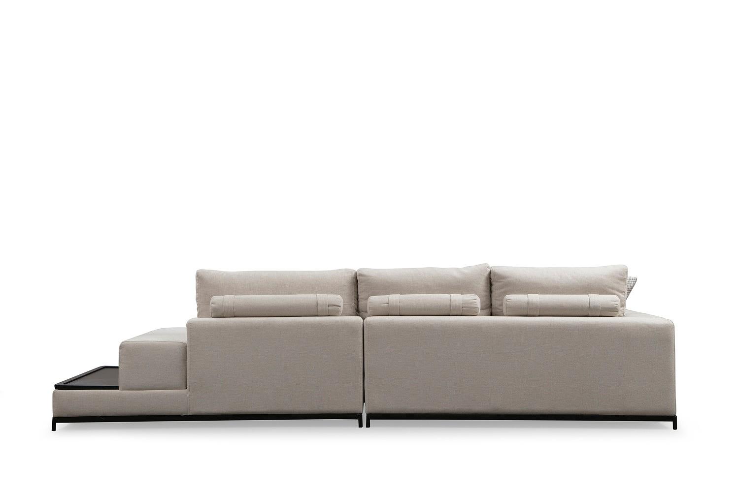 Line 4-Sitzer Sofa mit Beistelltisch Beige 9