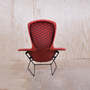 Bertoia Bird Chair Schwarzes Gestell Polster Rot 3
