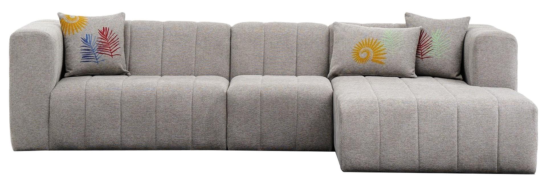 Beyza Sofa Récamiere Rechts Hellgrau 8