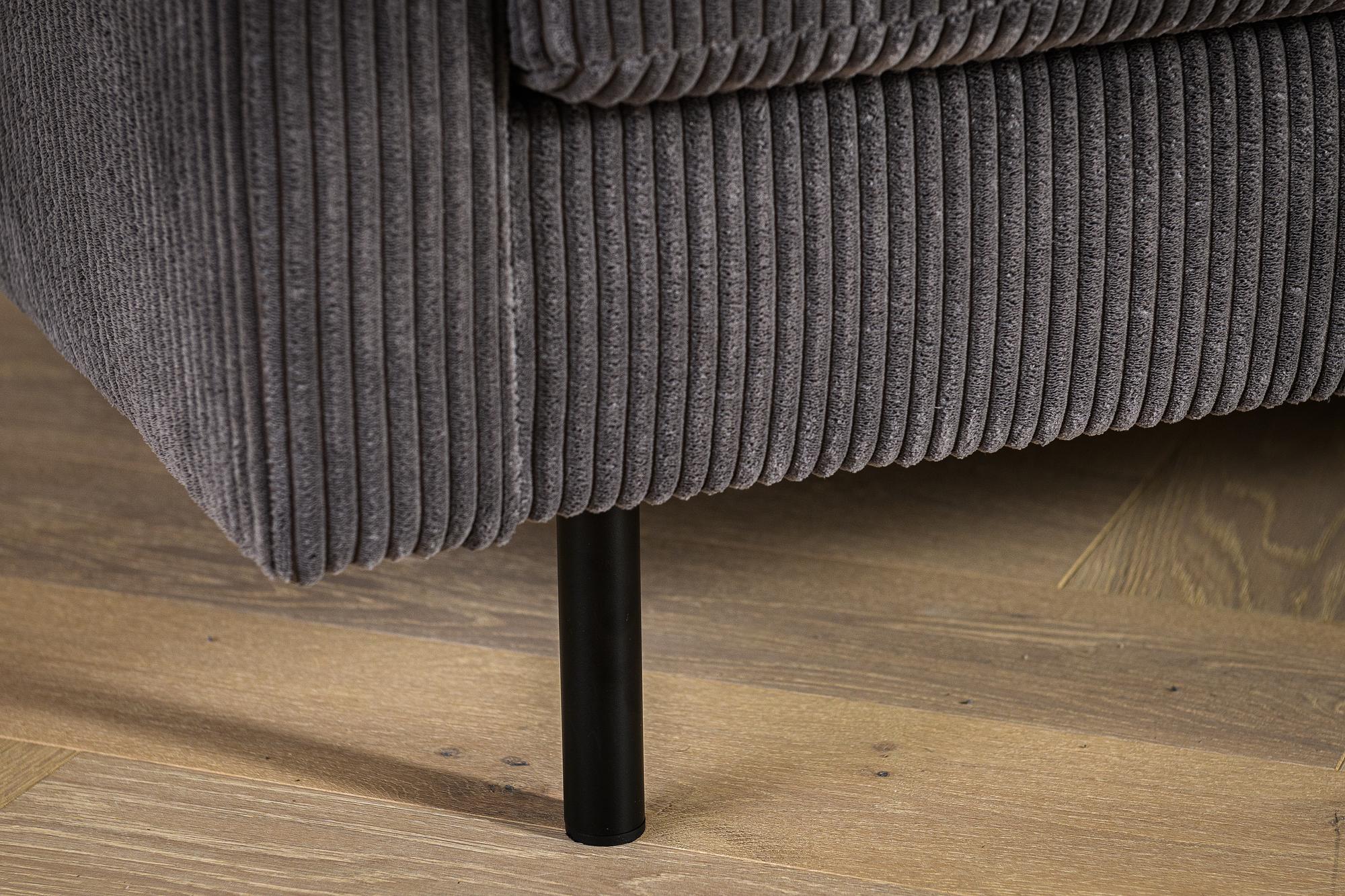 Sofa 3-Sitzer Chaiselongue Links Rechts Grau 6