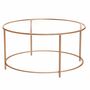 Couchtisch Glas Metall Rosegold 2
