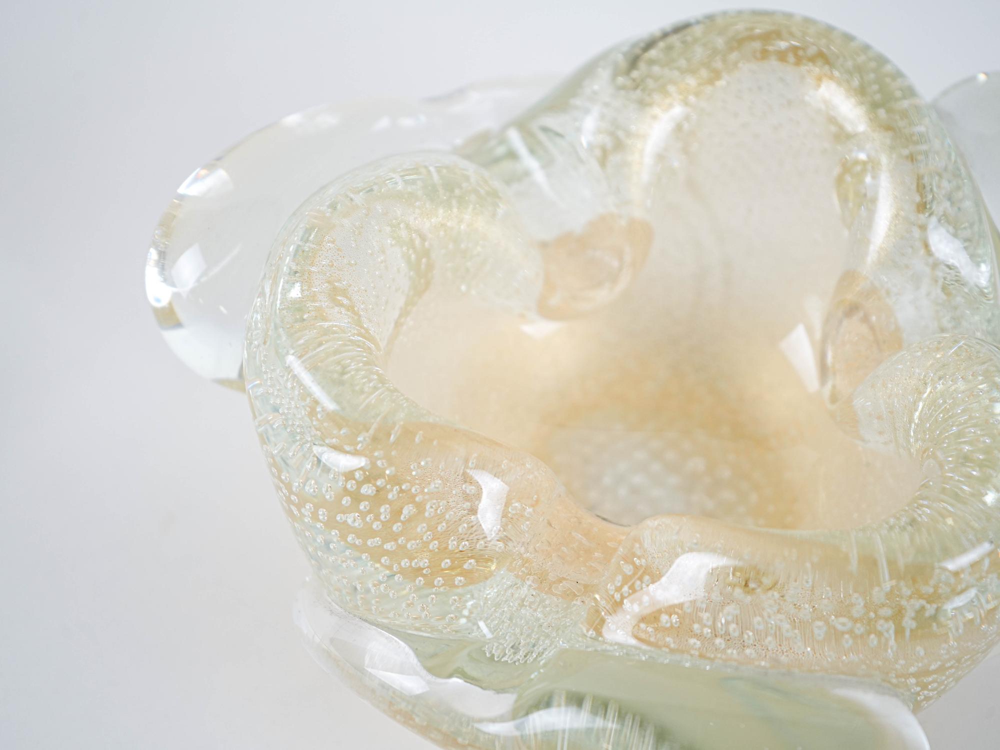 Ashtray Murano glass Yellow 1960s 8