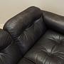2-Sitzer Sofa Leder Dunkelbraun 1970er Jahre 9