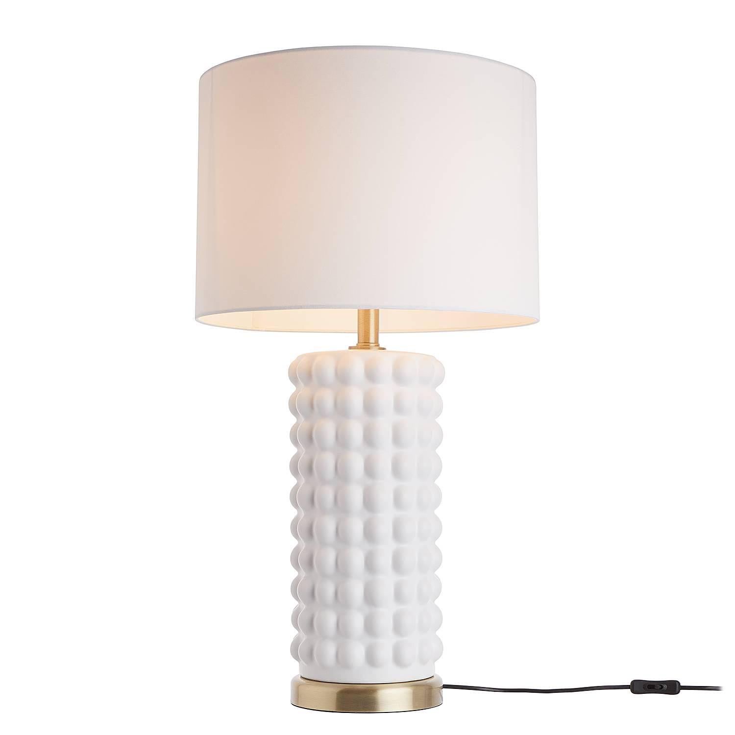 SCULPTURE Tischleuchte Keramik Metall Beige 1