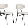 2x Nancy Dining chair Wood veneer White 1