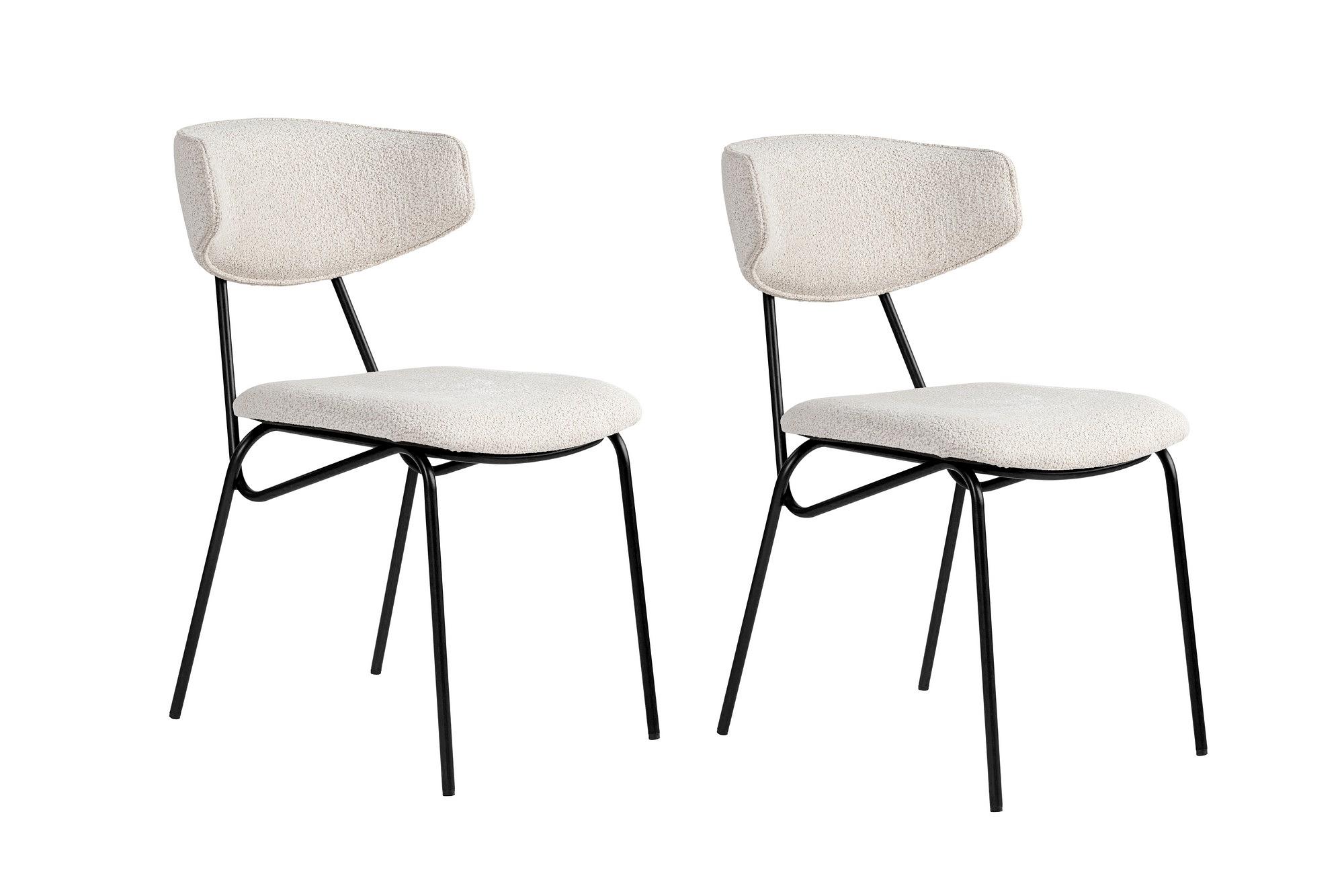 2x Nancy Dining chair Wood veneer White 1