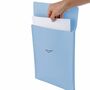 Dokumentenmappe Hochformat A4 100% Recyceltes Leder Hellblau 1