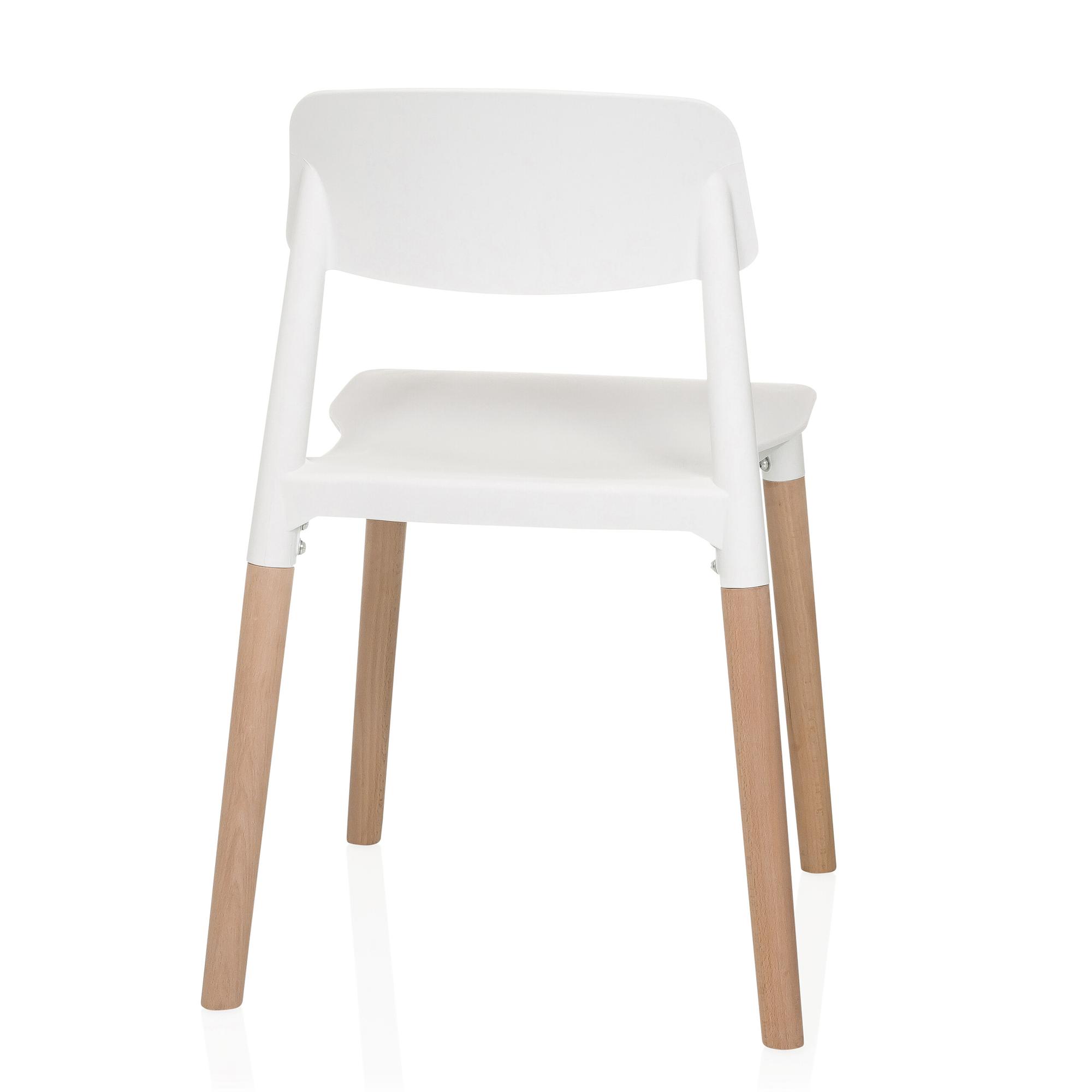 Dining chair / Visitor chair SCANDI E white hjh LIVING 8