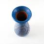 Keramikvase Blau 1970er Jahre 8