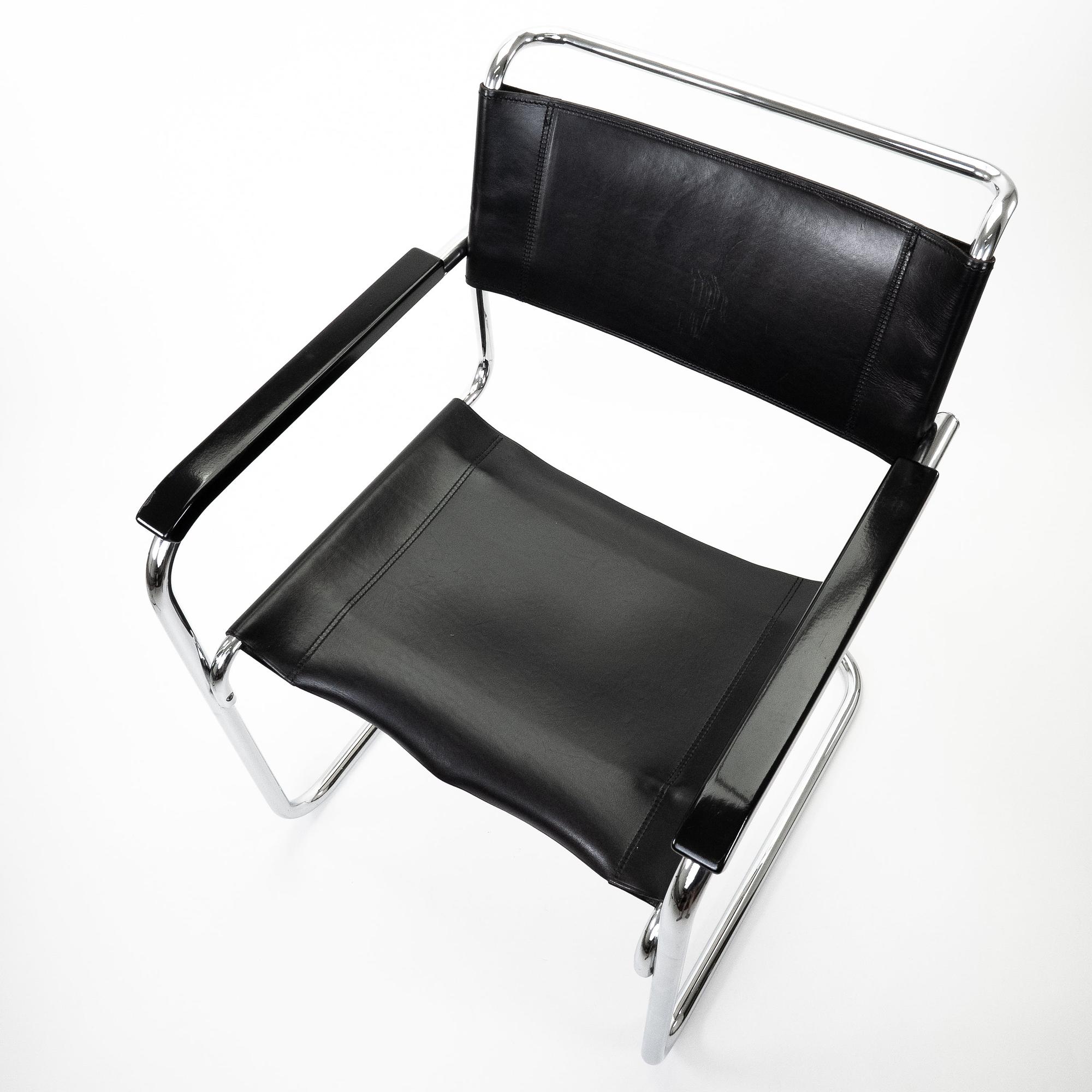 S34 Armchairs Chrome Black 1