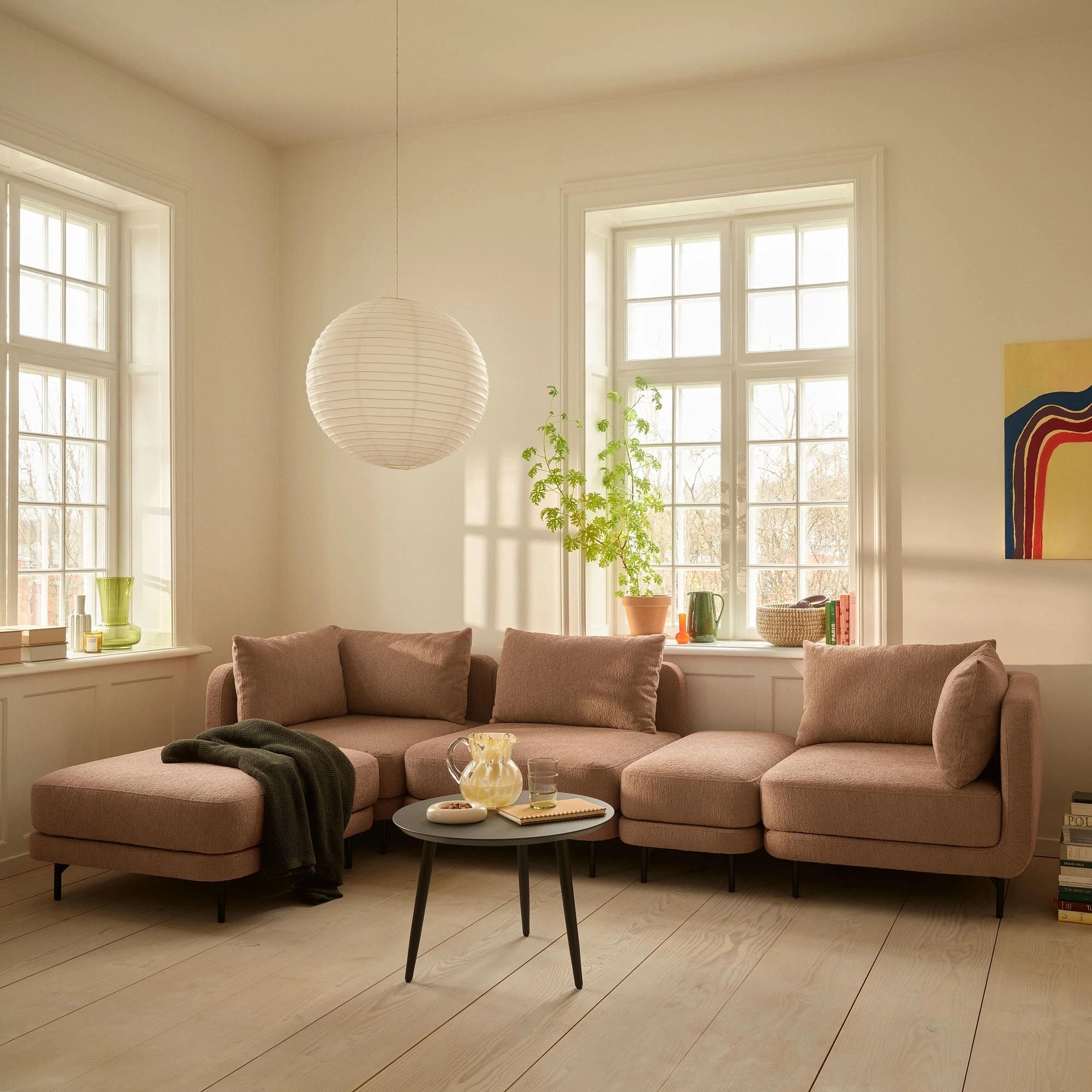 Maison Eckmodul Bouclé-Stoff Time Blush 2