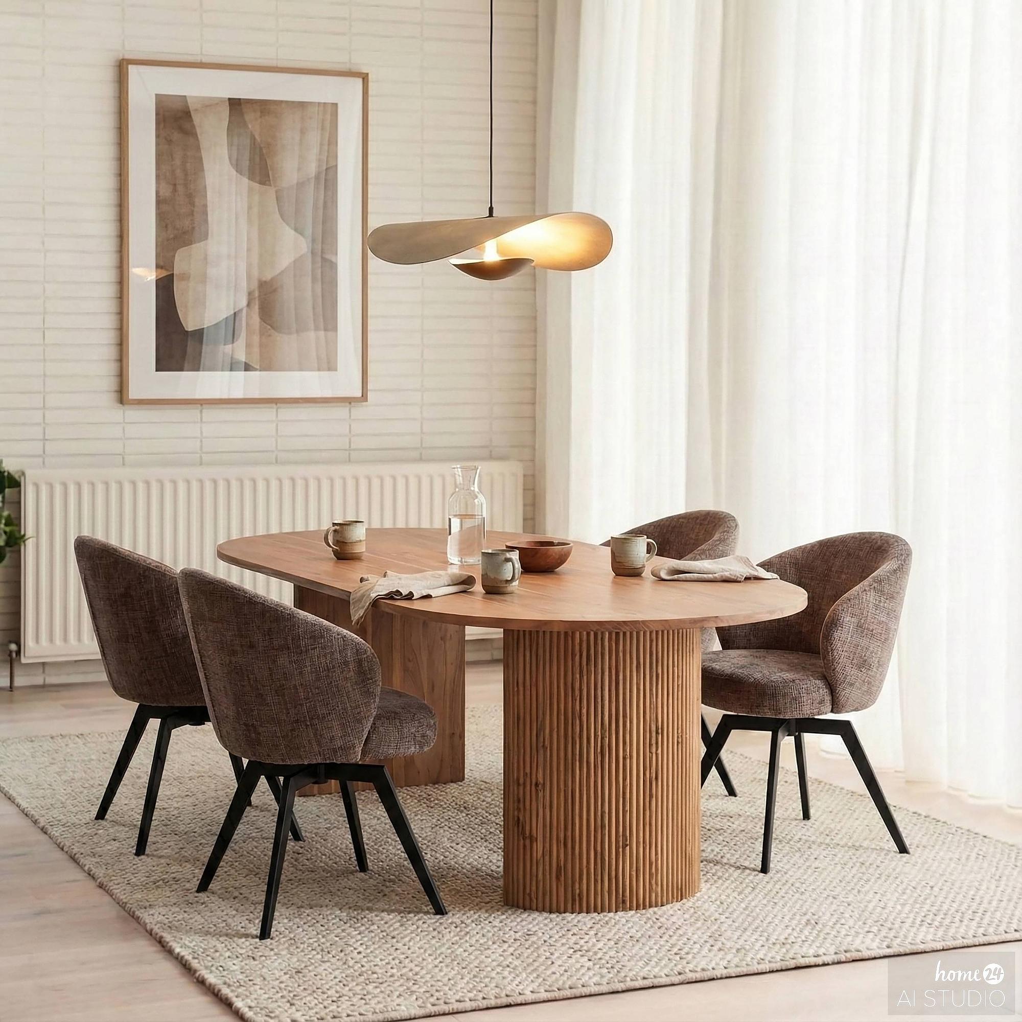 Armlehnenstuhl PERIM Strukturstoff Stahl Braun Schwarz 2