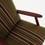 Vintage Stuhl Teakholz Textil Grün 1960er Jahre 12
