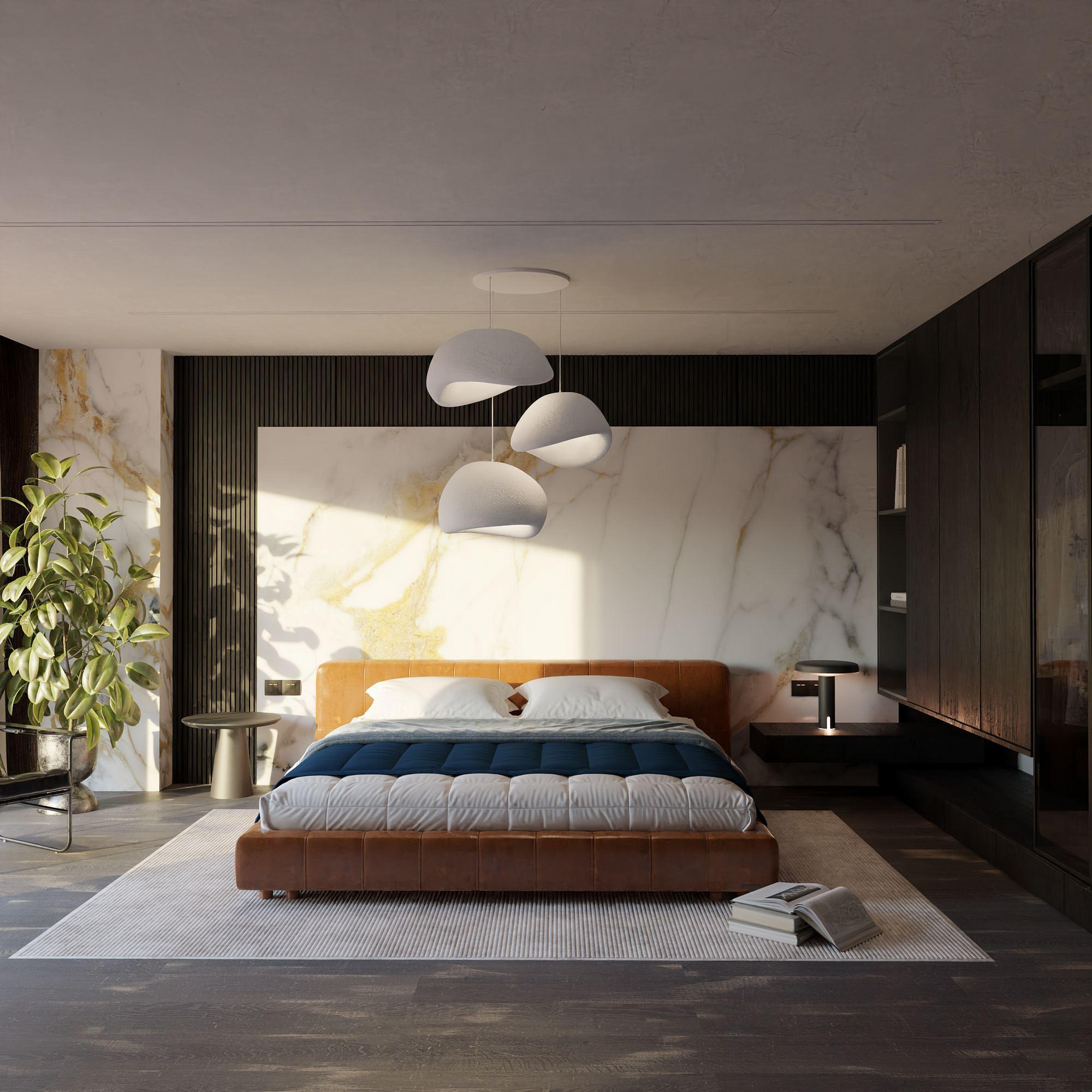 3-Flammig Wabi Sabi Sandhollows Pendelleuchte Weiß 4