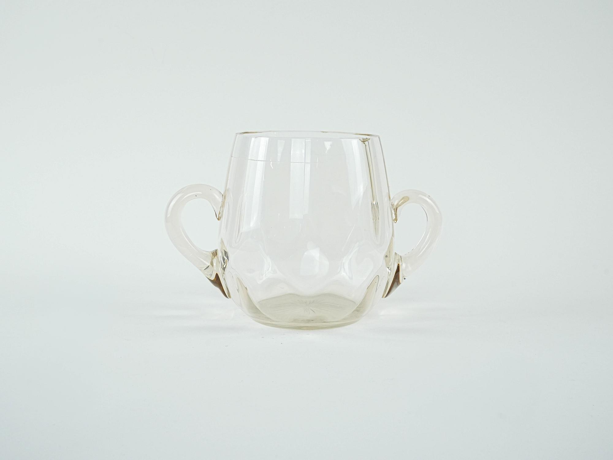 Glaseiskübel Transparent 1970er Jahre 2