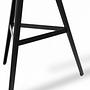 Kuky High Neutral Stool Metal Wood Black 2