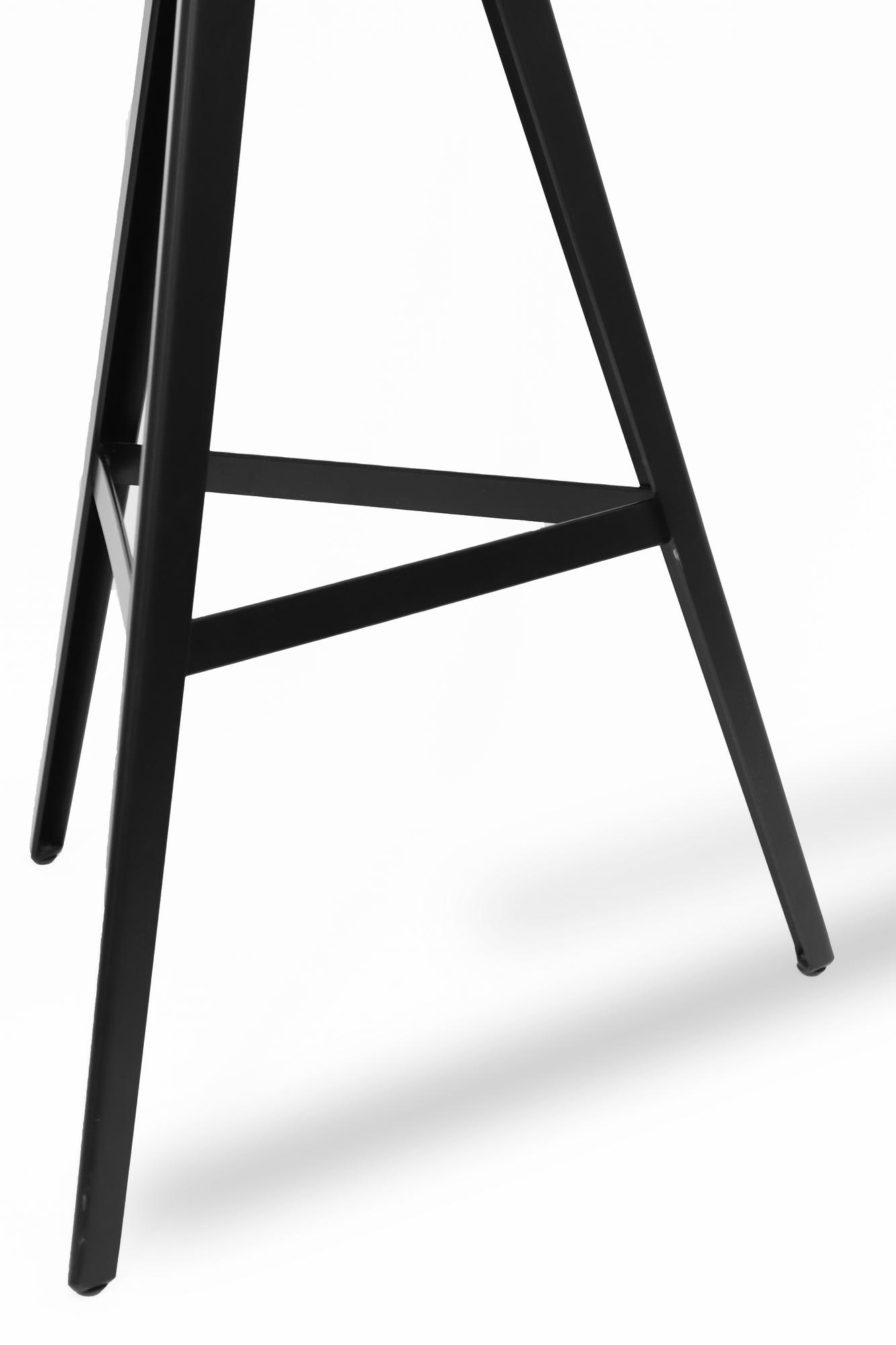 Kuky High Neutral Stool Metal Wood Black 2