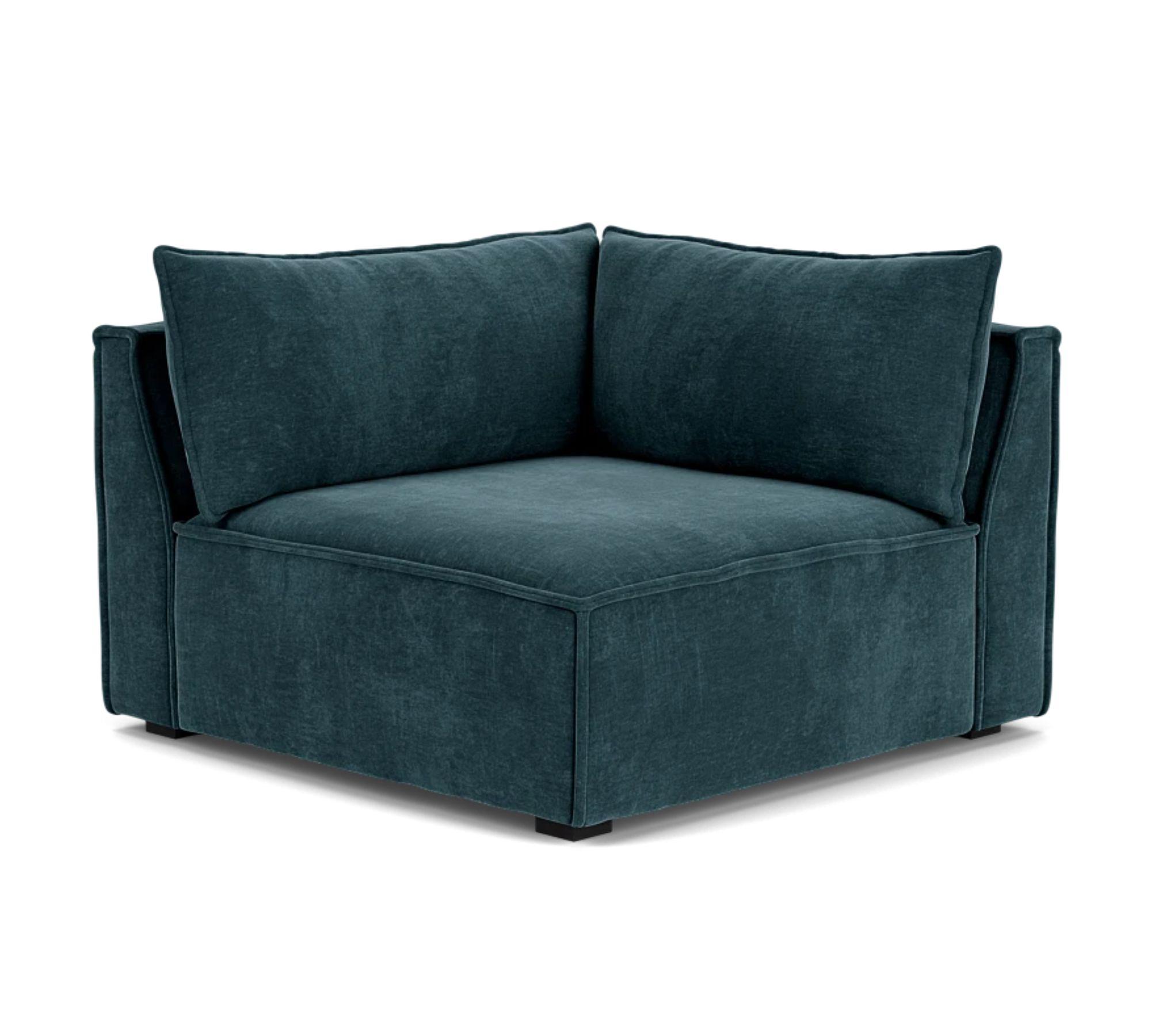 Daphne 1-Sitzer Eckmodul Rechts Danny Dusty Blue 0