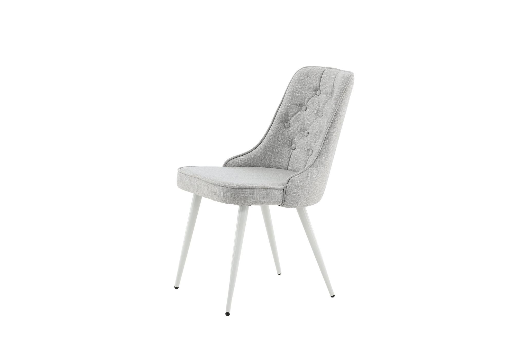 Velvet Deluxe 2x Esszimmerstuh-Set Hellgrau 3