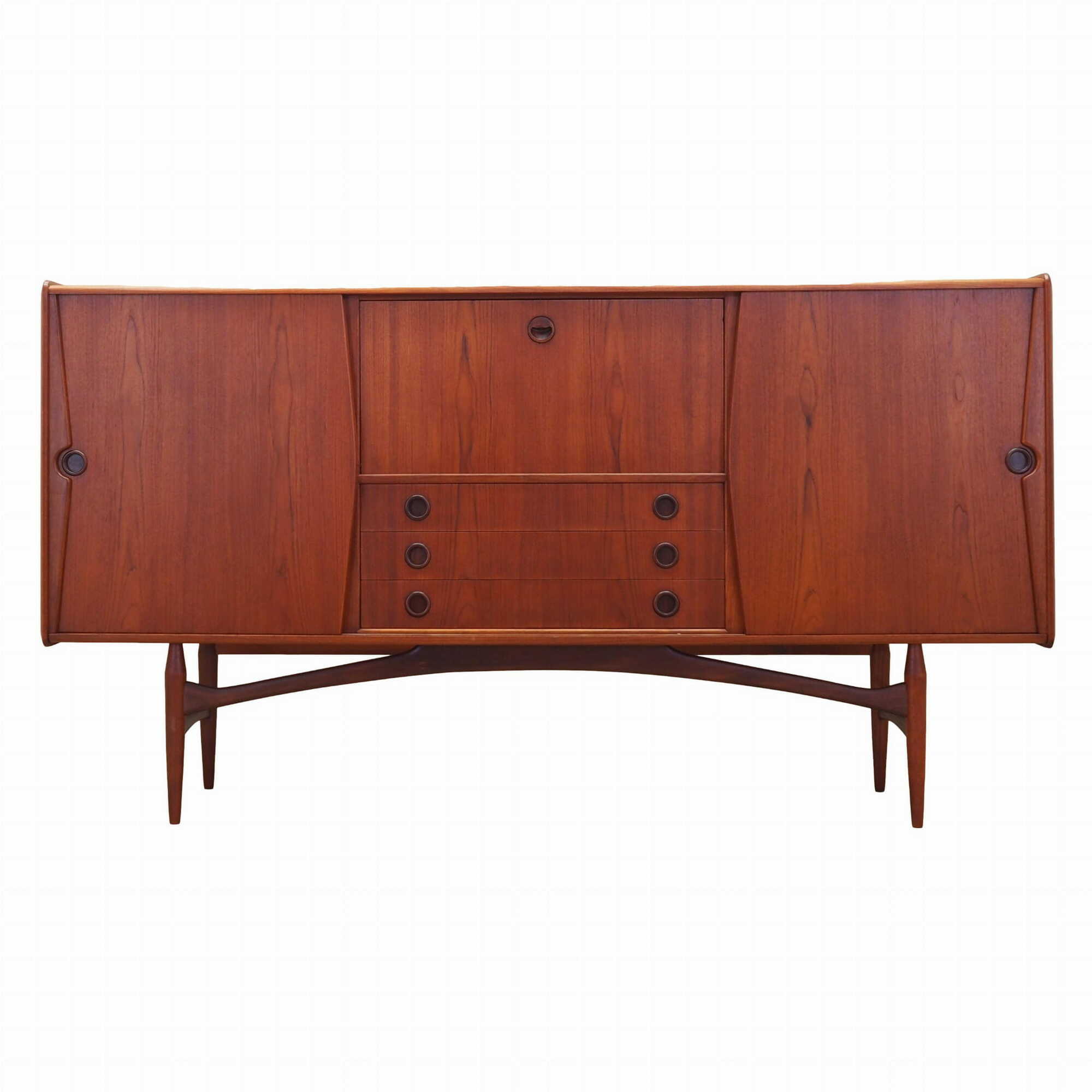 Vintage Sideboard Teakholz Braun 1970er Jahre 0