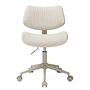 Office swivel chair DICMO Chenille Iron Beige 3