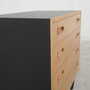 Vintage chest of drawers wood beige 1970s 8