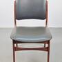 Vintage Stuhl Teakholz Skai Grau 1960er Jahre  2