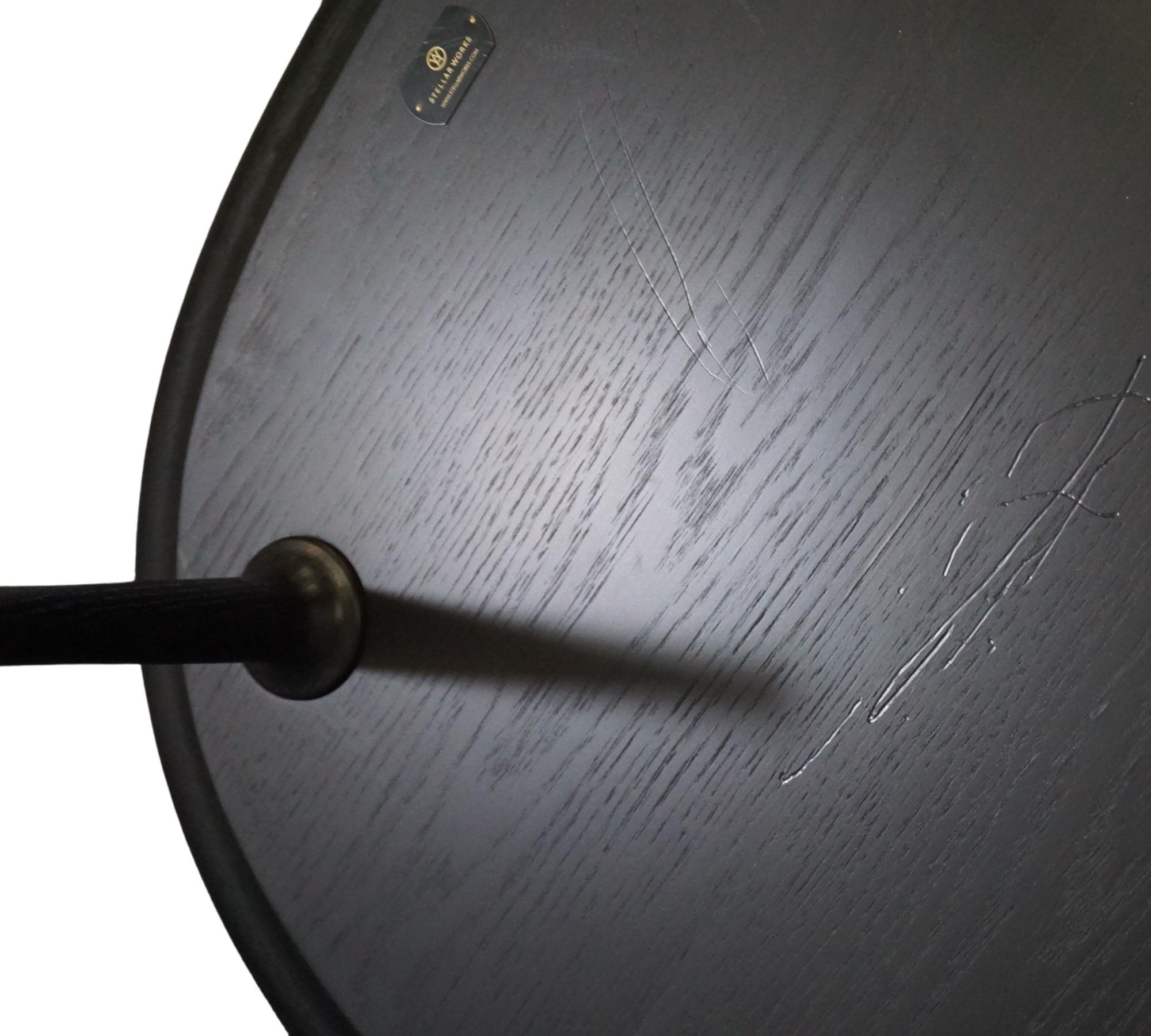 Lunar Couchtisch Holz Schwarz Ø80cm 5