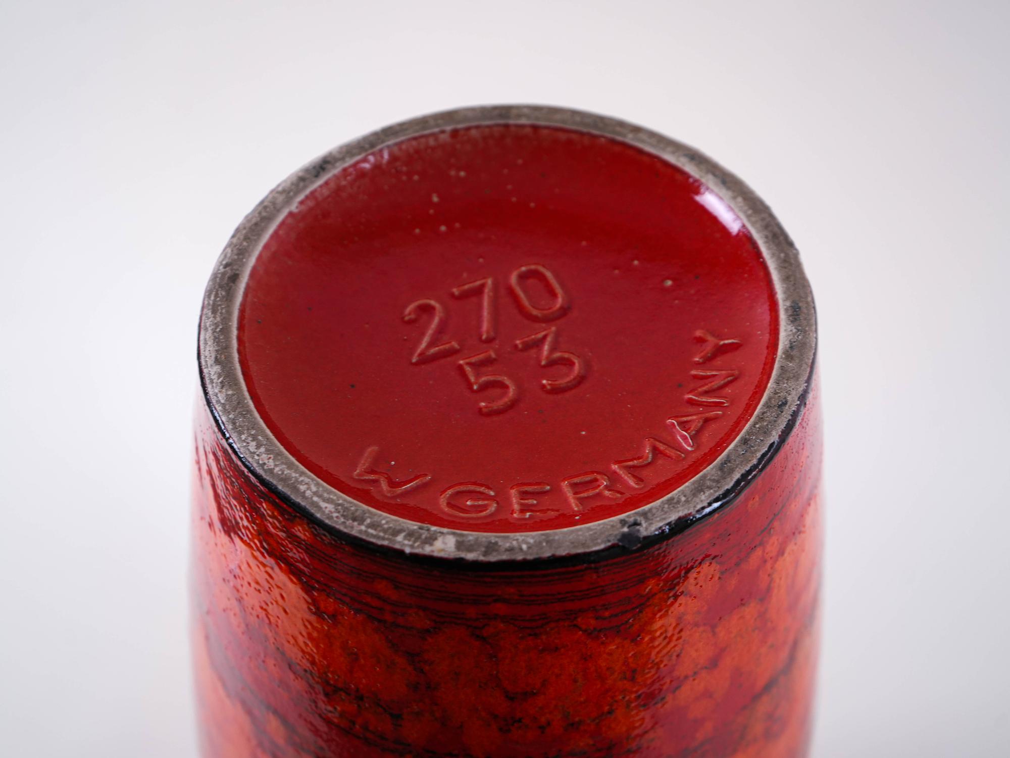 Ceramic Vase Red 1960s 12