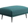 Carlton Footstool Textile Metal Turquoise 1