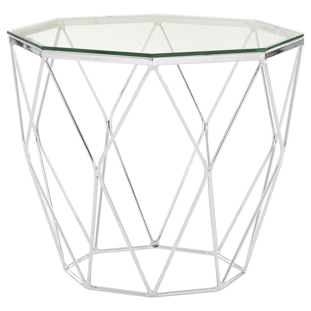 Allure Side Table Stainless Steel Glass Chrome 0