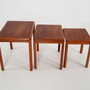 3x Vintage Side Table Teak Brown 1970s 7