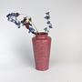 Vintage Postmodern Blumenvase Keramik Rosa 1990er Jahre 0