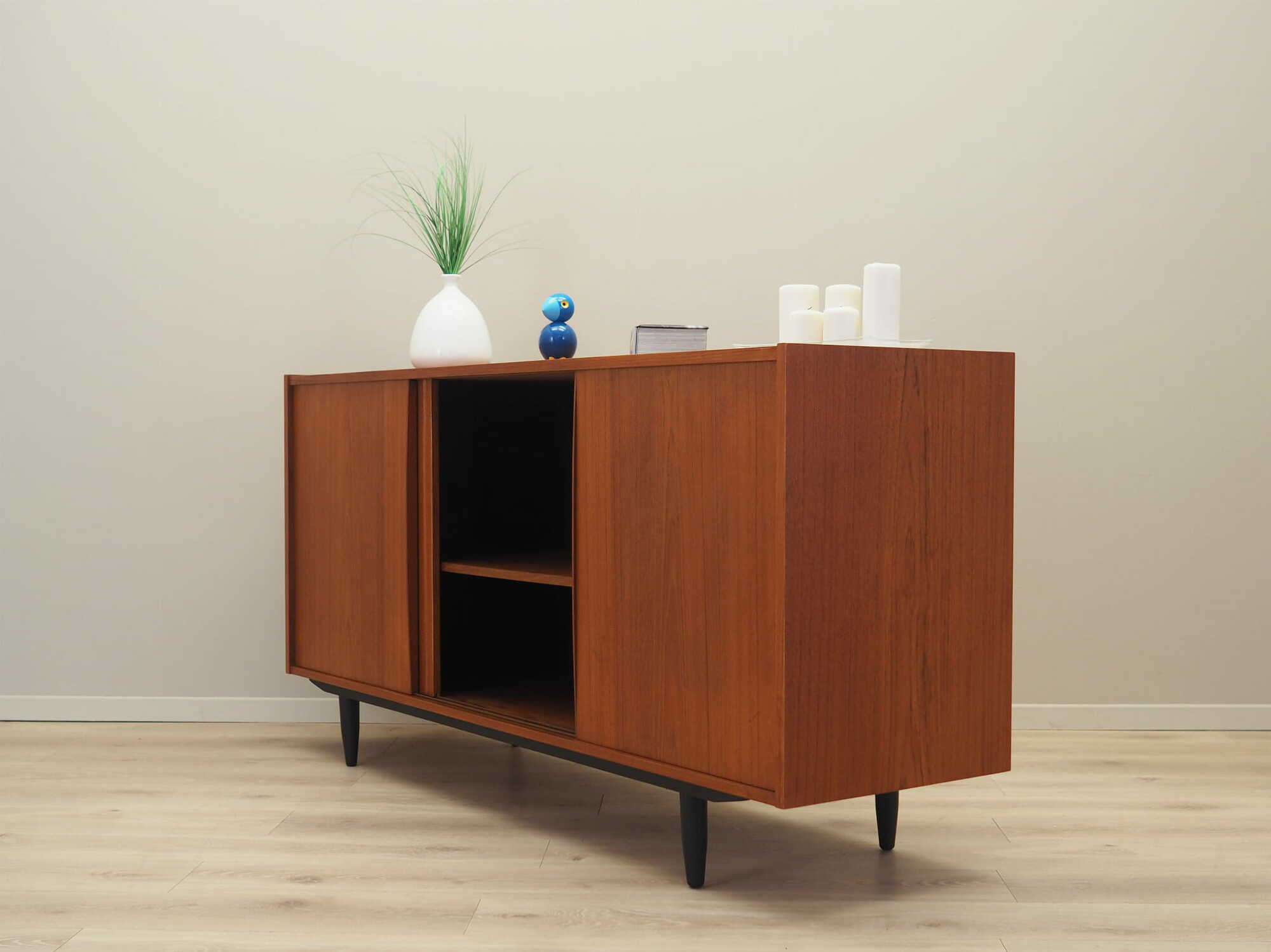 Vintage Sideboard Teakholz Braun 1970er Jahre 4