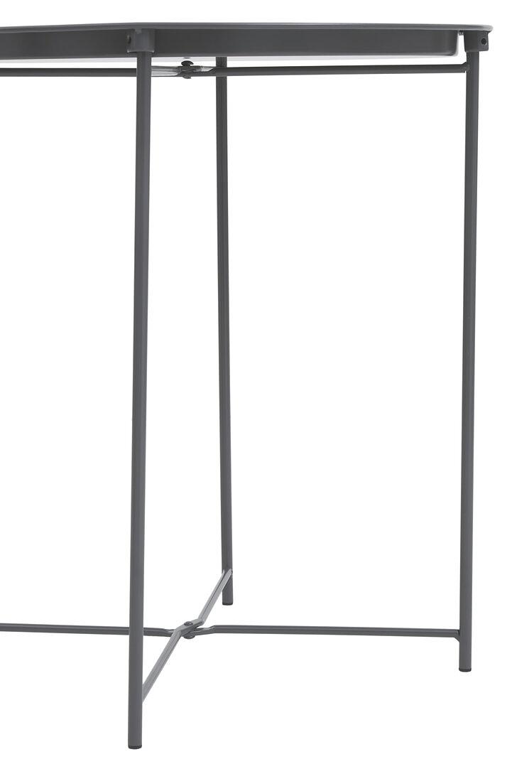 Acero Metall Runder Beistelltisch Grau
 4