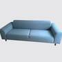Sofa 3-Sitzer Stoff Blau 0